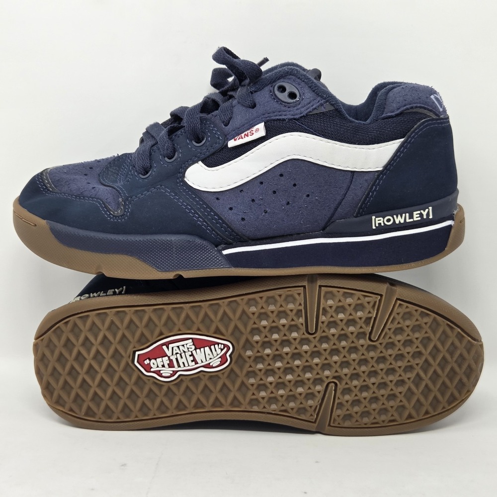 Vans Geoff Rowley XLT Skateboarding Shoes Size 5.5 Navy/White/Gum